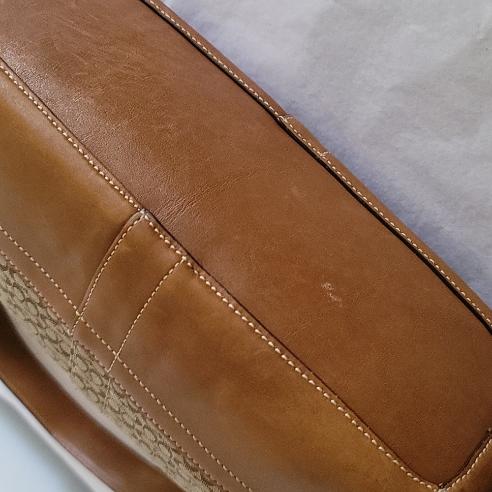 Coach Signature Jacquard and Leather Hobo - Picture 7 of 14